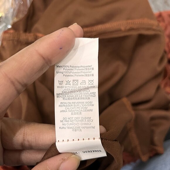 Boho Terracotta Lace Trim Dress Medium ✨ Perfect for Layering! - Picture 5 of 6